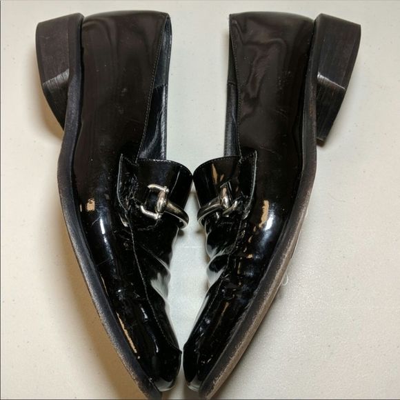 Barney’s Black Patent Leather Loafer w/ Horse bit Detail  Size:8.5 - Picture 2 of 5